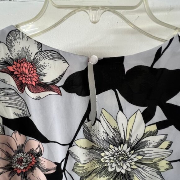 NY Collection Womens Sleeveless Layered Blouse Floral Print Size 1X - Picture 6 of 8